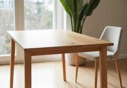 Minimalist modern wooden dining table